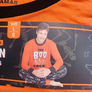 Mens 2X Halloween Pajamas Boo Crew 2 Piece Set Matching Family Pajamas